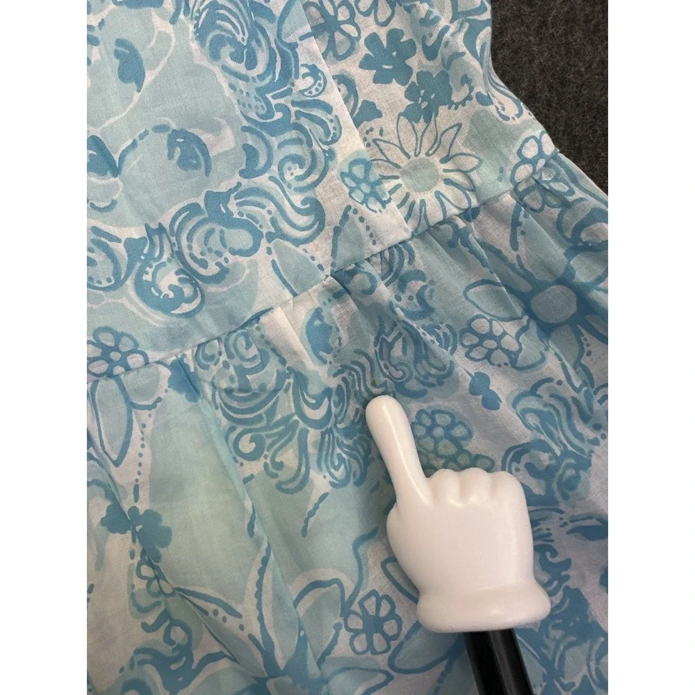 Lilly Pulitzer Tiered Knee Length Shopper Skirt Lion Cotton Size 8 New *Flaws - Picture 10 of 16